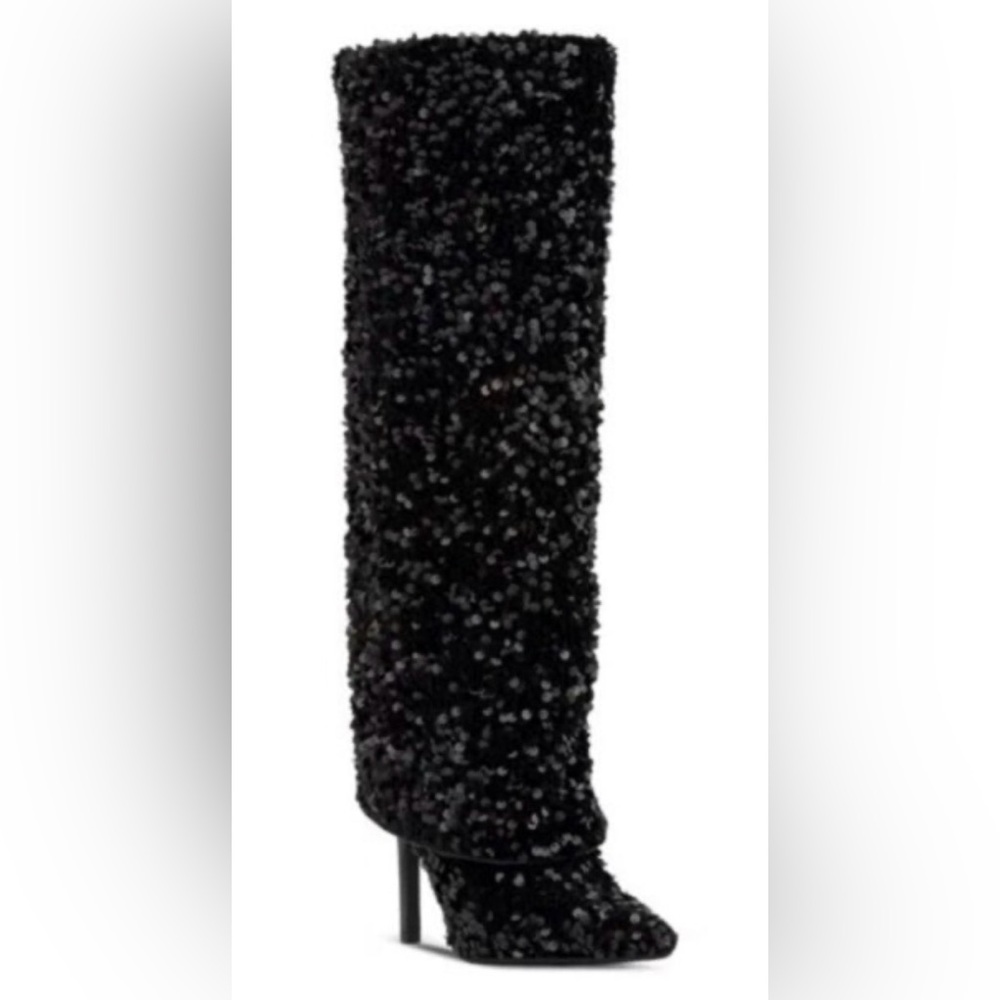INC Skylar Black Sequin Boot NIB Size 7.5 M - Picture 6 of 6